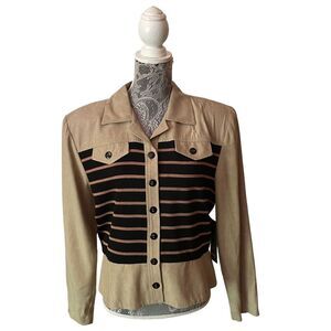 Vintage 90s Deadstock John Roberts Stripe Inset Jacket